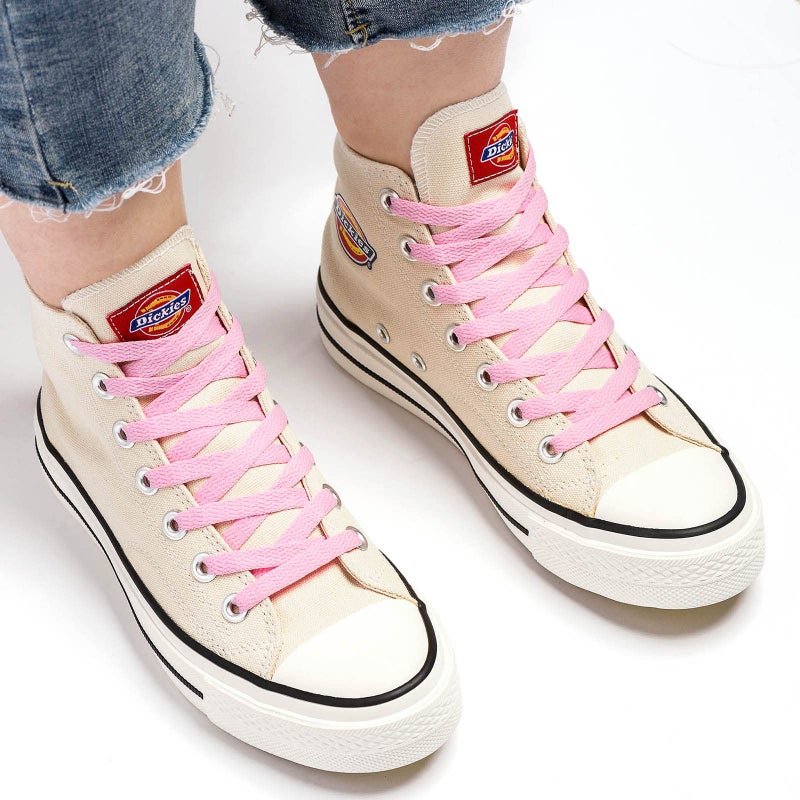 Stepace [2 Pairs Flat Shoe Laces for Sneakers 5/16" Width 30"-72" Length 26 Color Shoelaces Pink 45"(114 cm) - Image 3